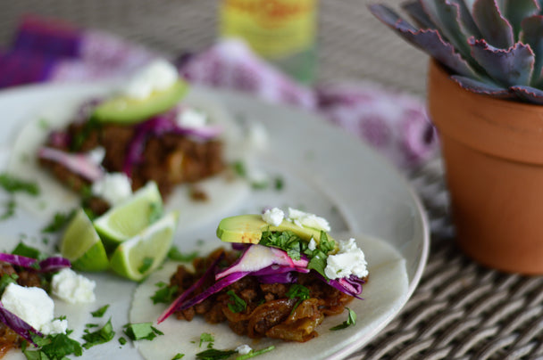 Jicama Beef Tacos