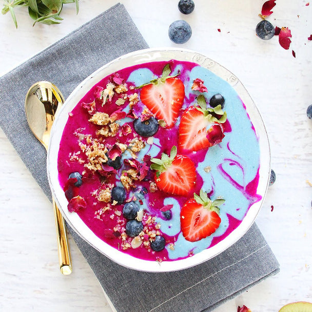 Paleo Passion Fruit Unicorn Smoothie Bowl