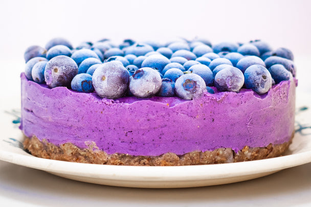 No-Bake Paleo Blueberry Collagen Cheesecake