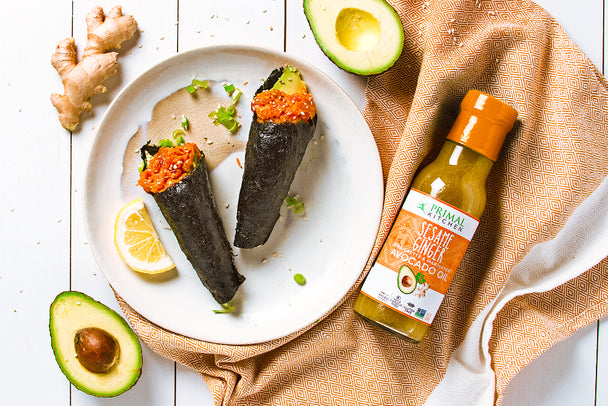 Sesame Ginger Tuna Hand Rolls