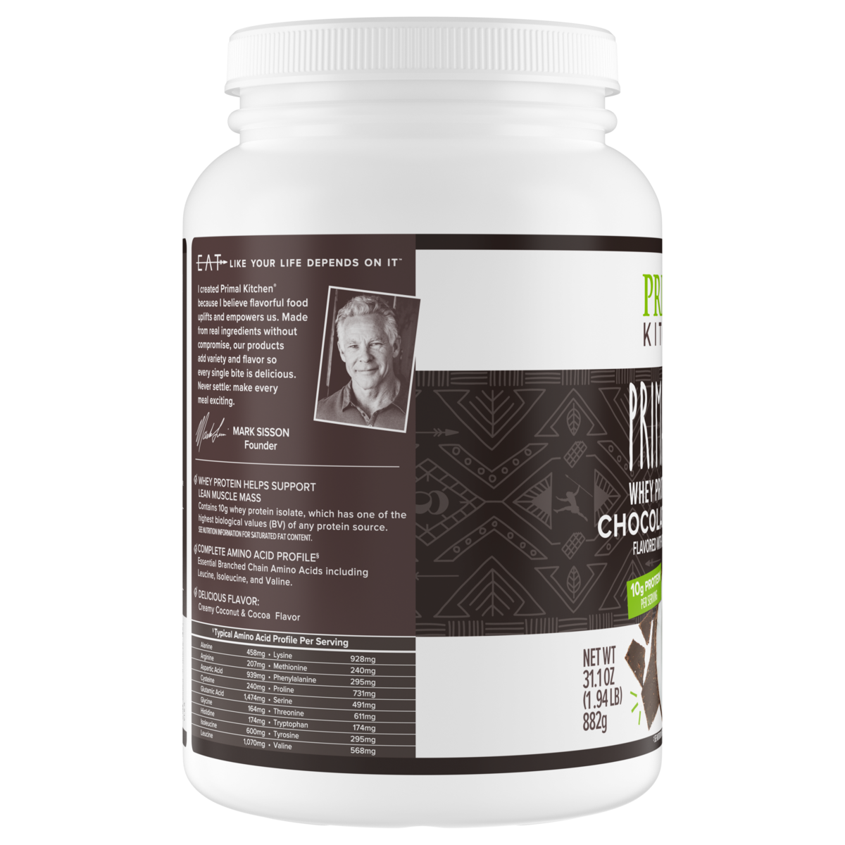 Primal Fuel: Chocolate Coconut Whey Protein Drink Mix