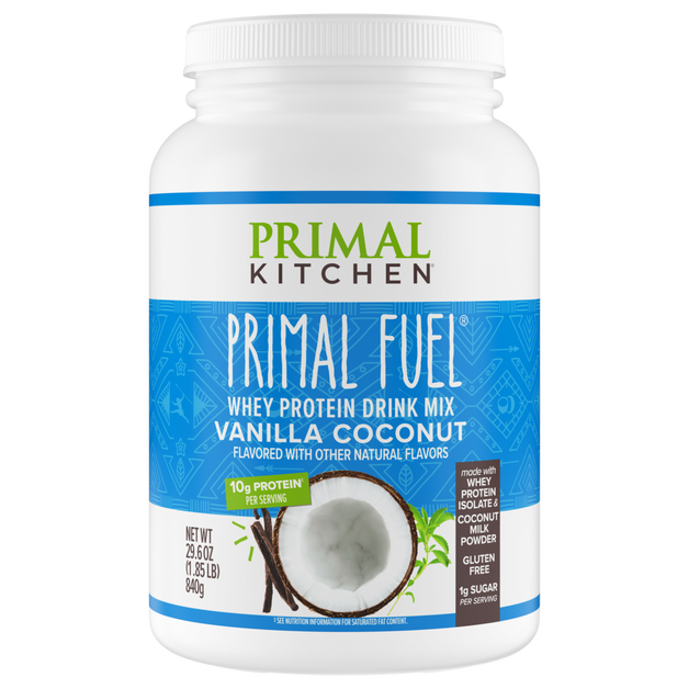 Primal Fuel: Vanilla Coconut Whey Protein Drink Mix