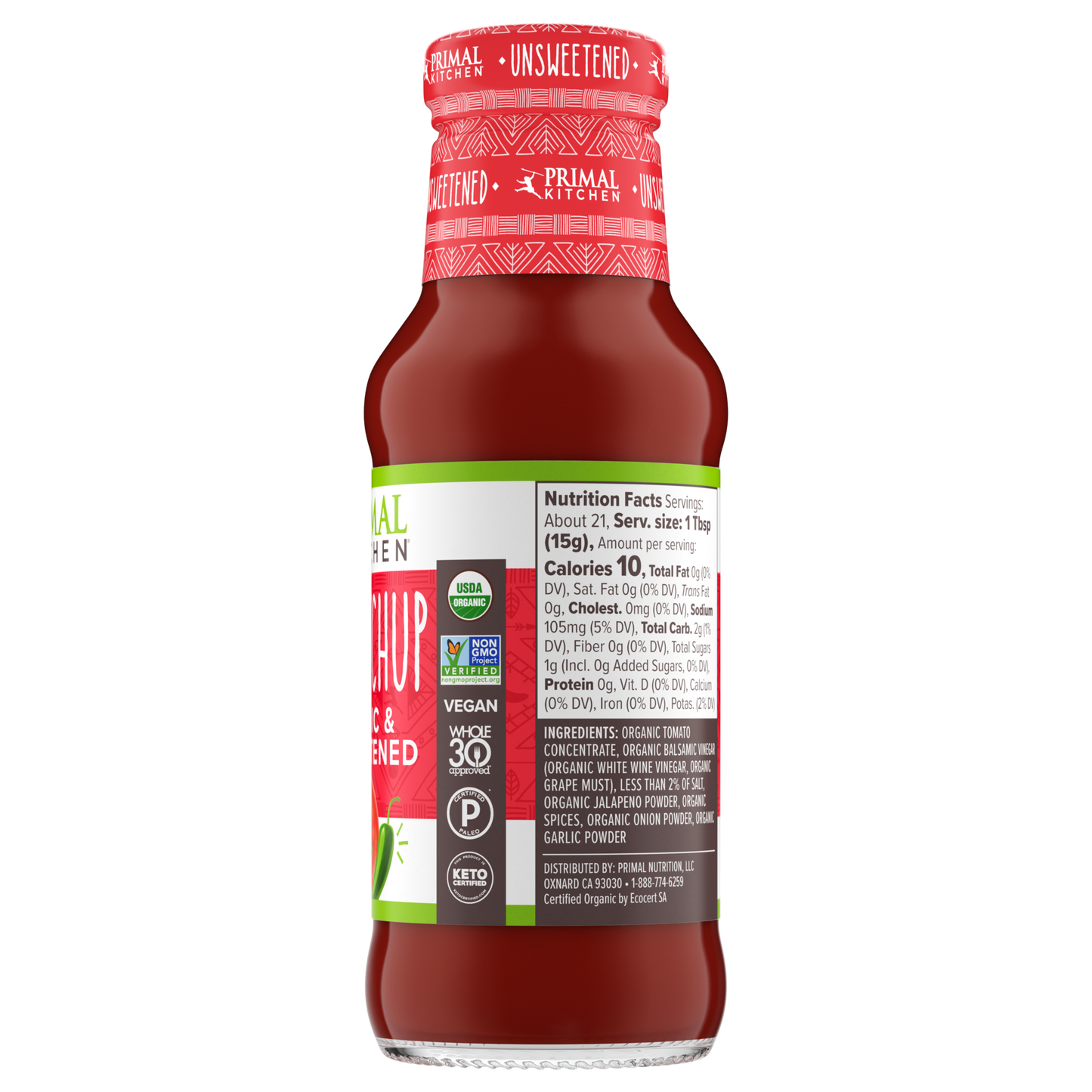 Spicy Organic Unsweetened Ketchup