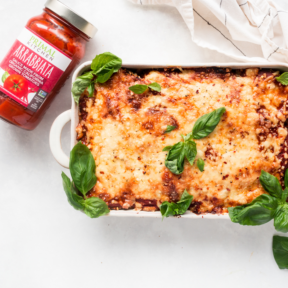 Primal Kitchen Arrabbiata Marinara Sauce with Eggplant Parmesean